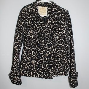 Cheetah print Pea coat